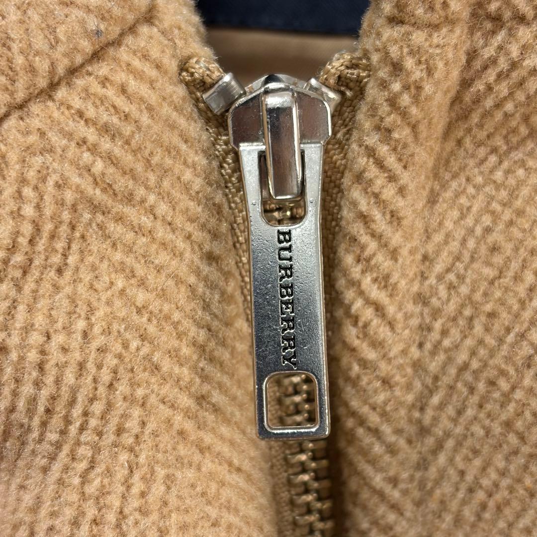 ☆美品☆バーバリーロンドン　スタンドカラーダッフルコート　ヘリンボーン　キャメル