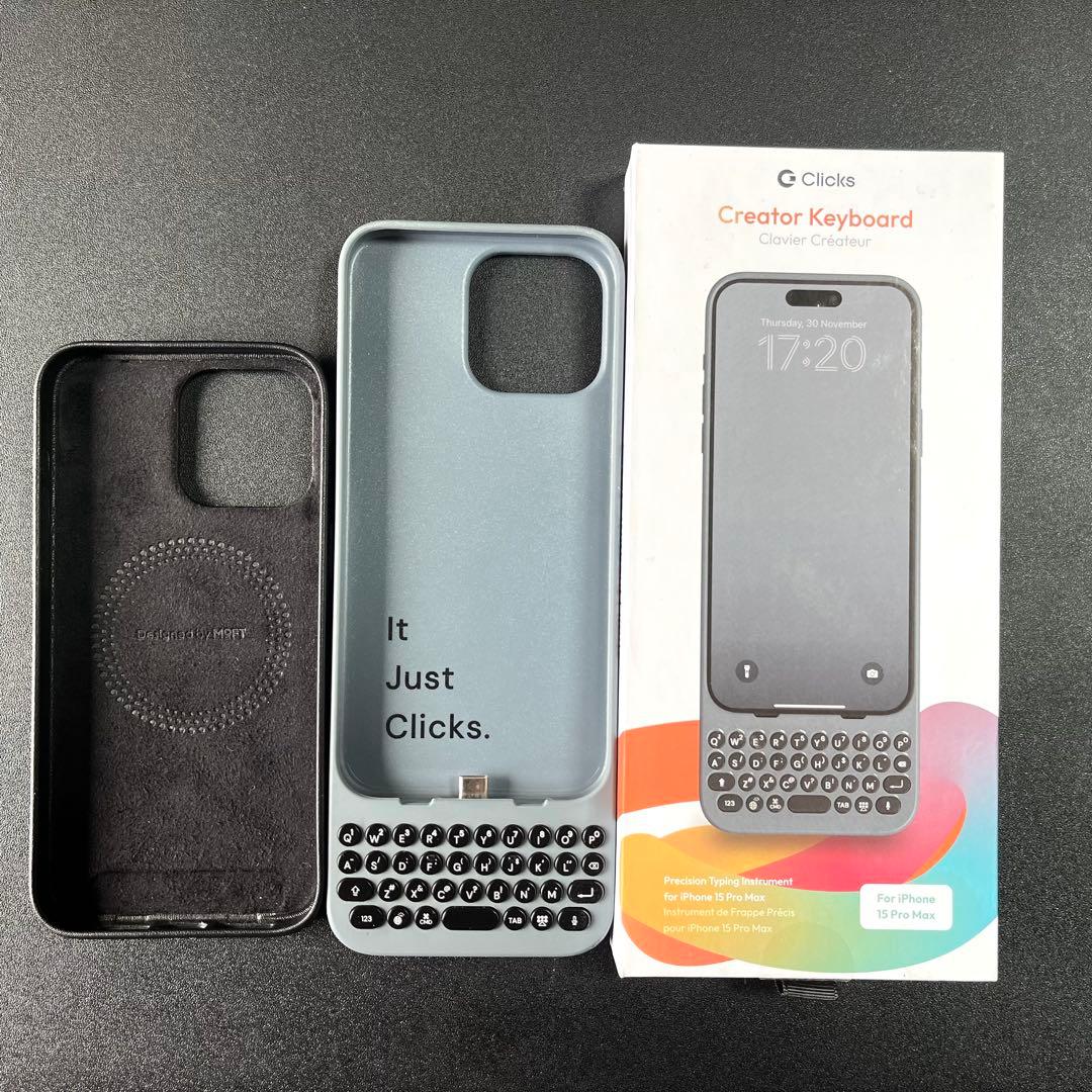 iPhone15Promax用 Clicks Keyboard＆MOFTケース