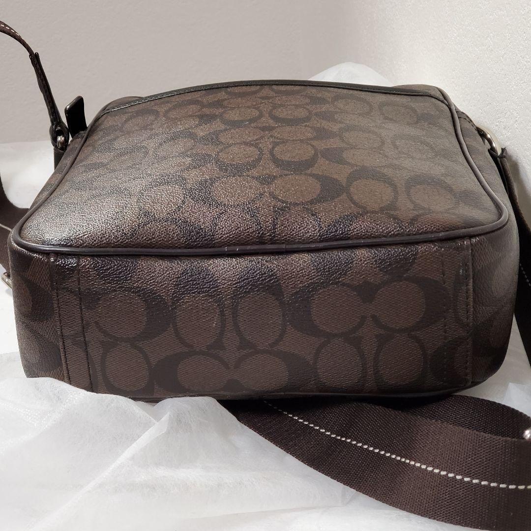 美品✨COACH メッセンジャーバッグ ブラウン レザー PVC メンズ