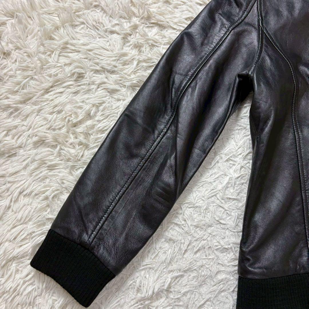 【極美品】LIUGOO シープスキン レザージャケット　L ブラック