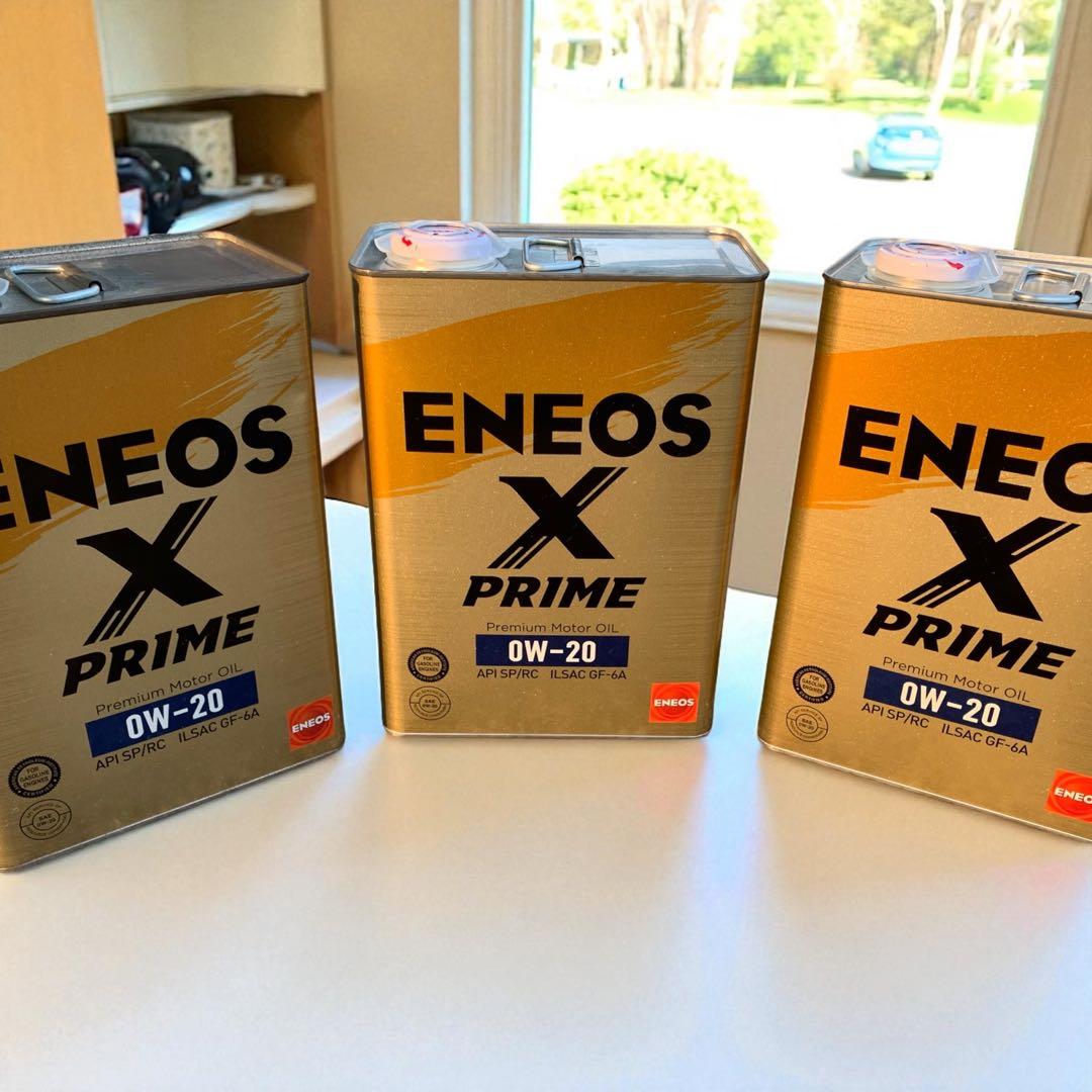 ENEOS X PRIME 0W-20 エンジンオイル 3缶セット（未使用品）