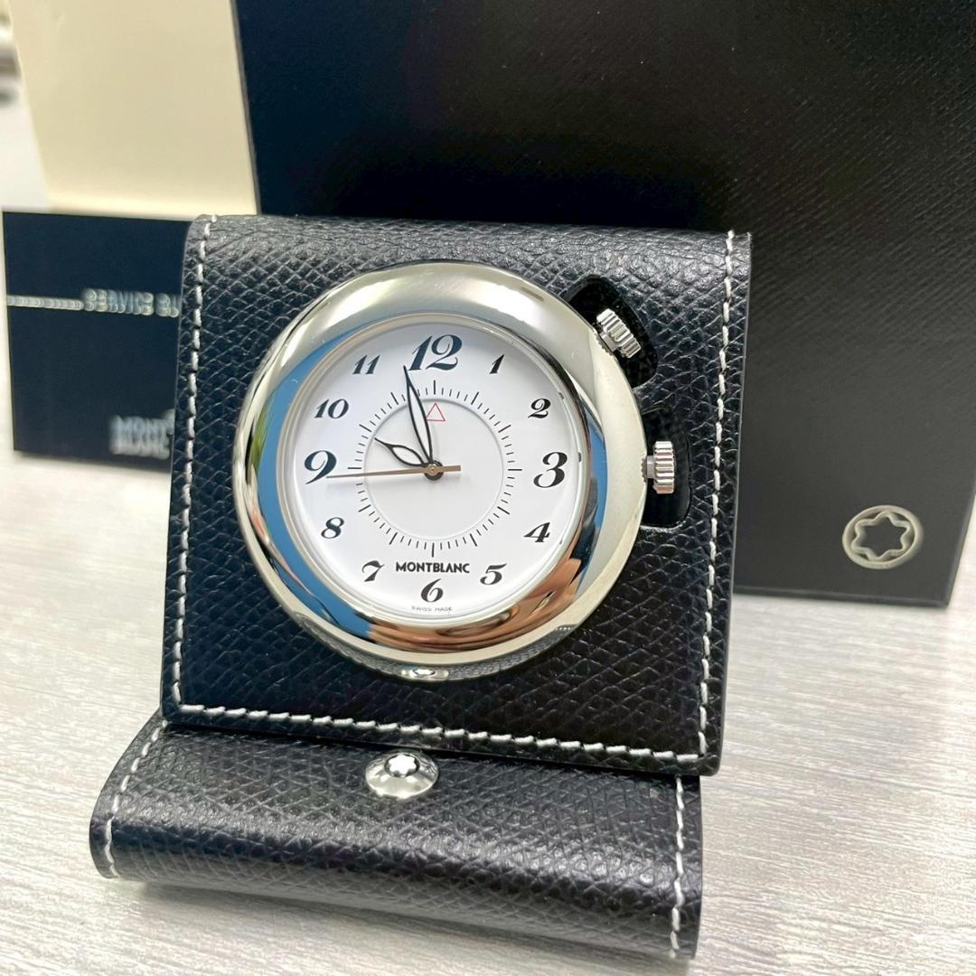 超美品　MONTBLANC　モンブラン　トラベルクロック　ブラック