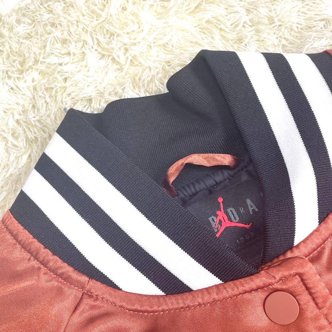 ジョーダン　スカジャン　【新品　未使用品】オレンジ　ライトブラウン　MJ刺繍