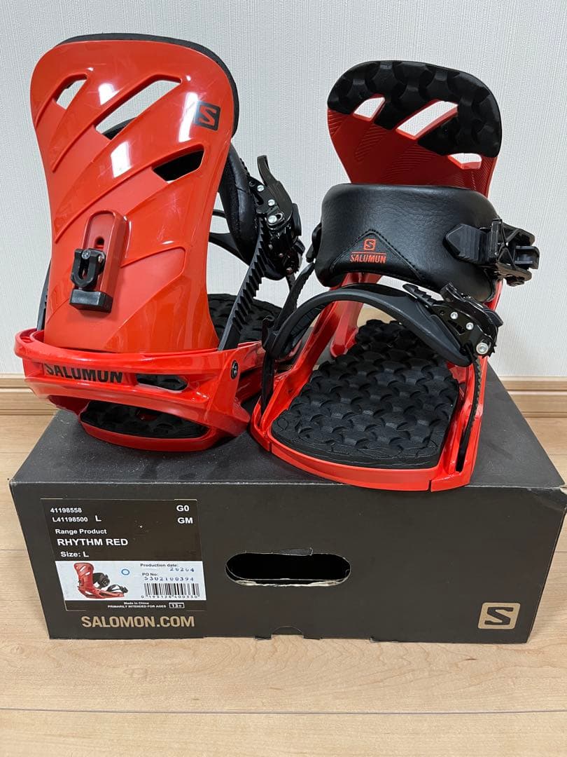 スノーボードサロモンビンディング　L オレンジ