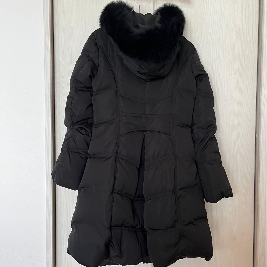 ルイルエブティック　ダウンコート ブラック　フォックスファー S