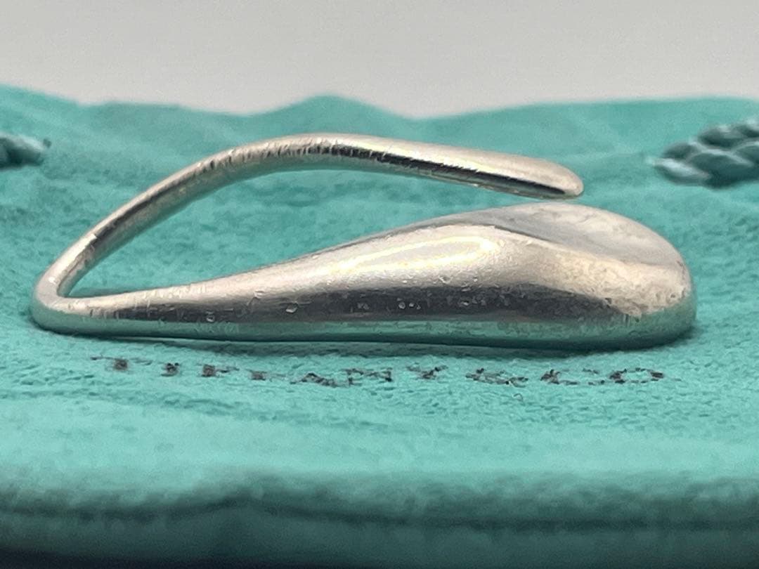 c385 希少　レア　ティファニー　ティアドロップ　マネークリップ　キーリング