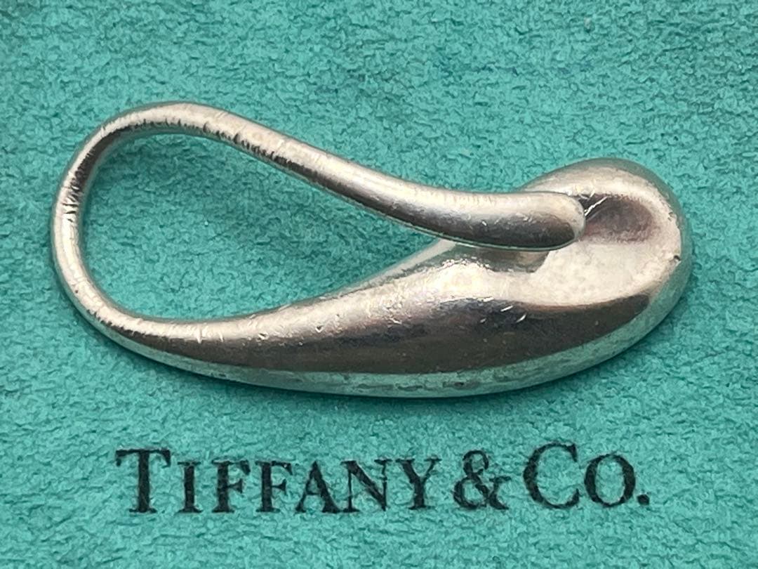 c385 希少　レア　ティファニー　ティアドロップ　マネークリップ　キーリング