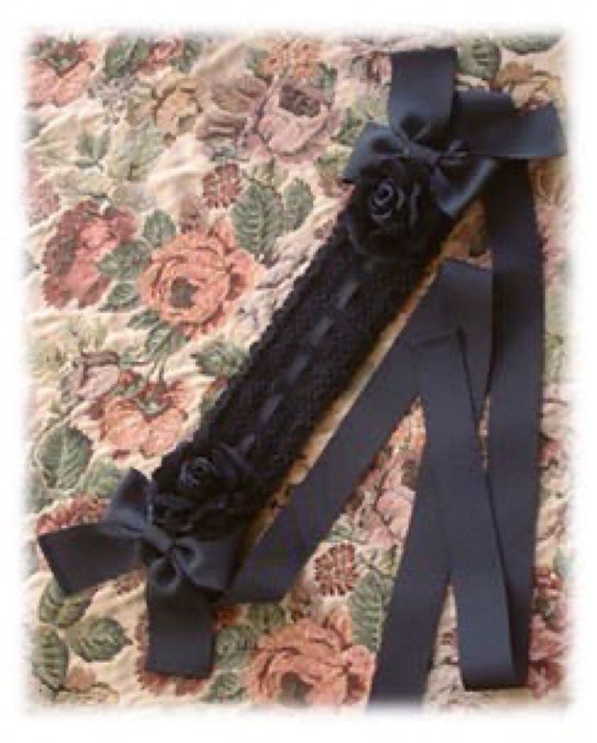 Victorian Maiden 初期　別珍クロウディアヘッドドレス　ブラック