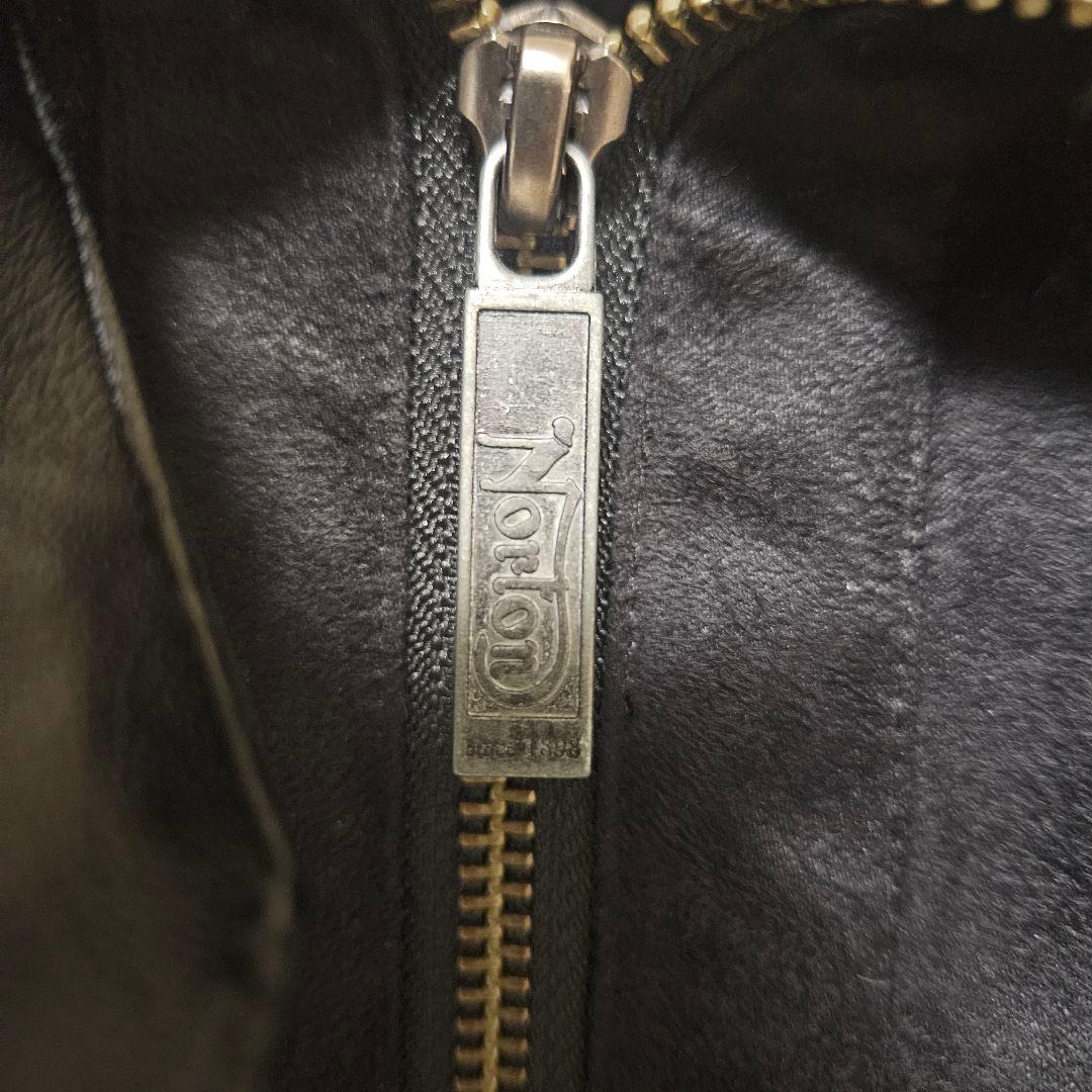 【極美品】Norton　フェイクムートンジャケット　ボア　バイカー　刺繍