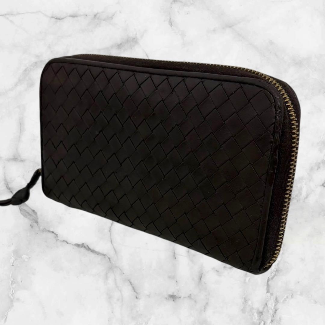 美品✨ ボッテガヴェネタ イントレチャート　長財布 ラウンドファスナー