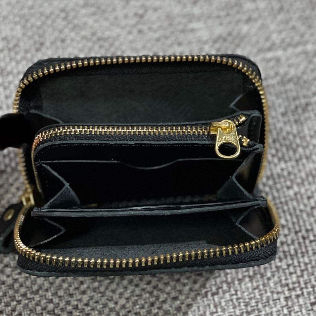 希少 限定 【ほぼ未使用】Organ フルジップミニ財布 ブラック