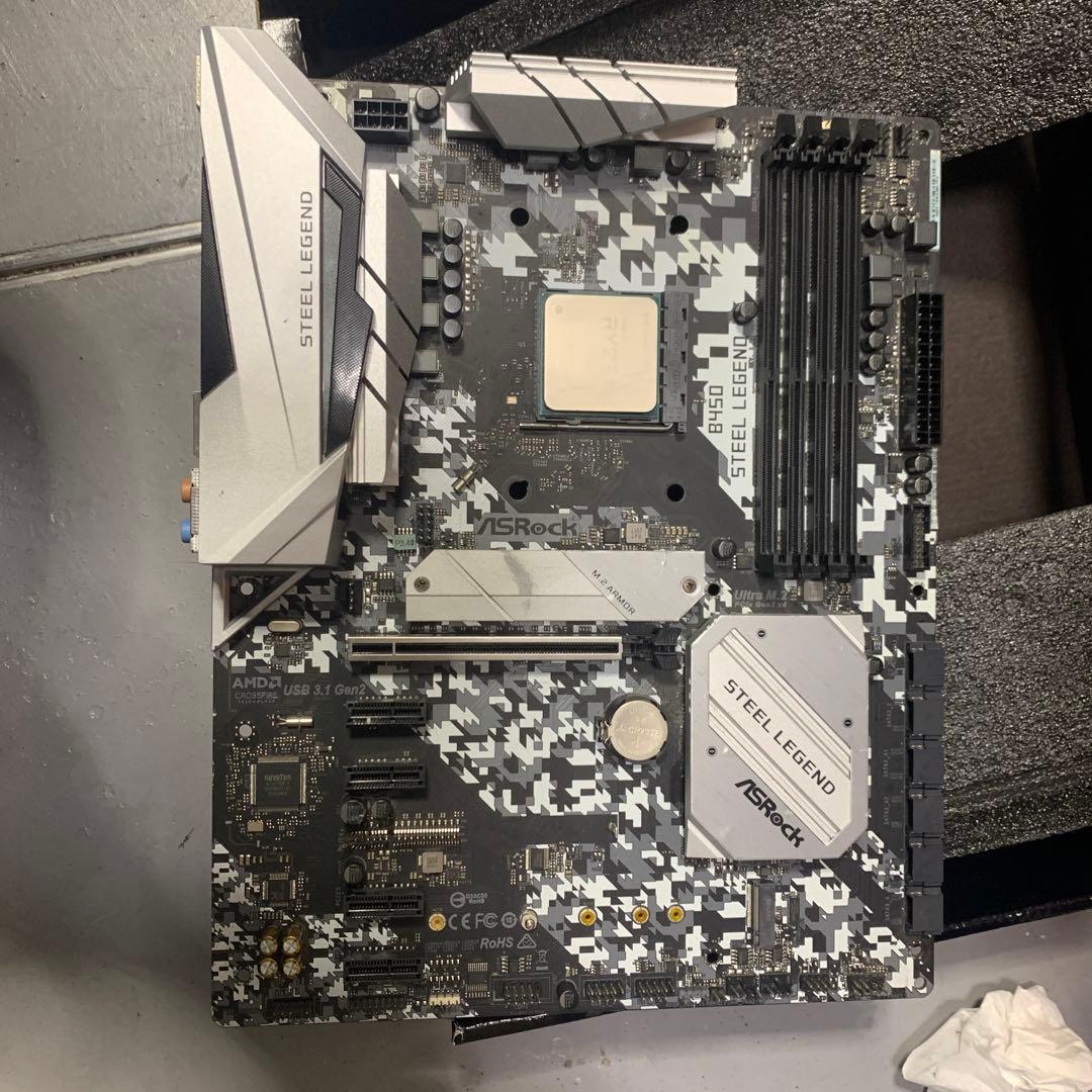 ASRock Steel Legend AM4 マザーボード　AMD 3700x