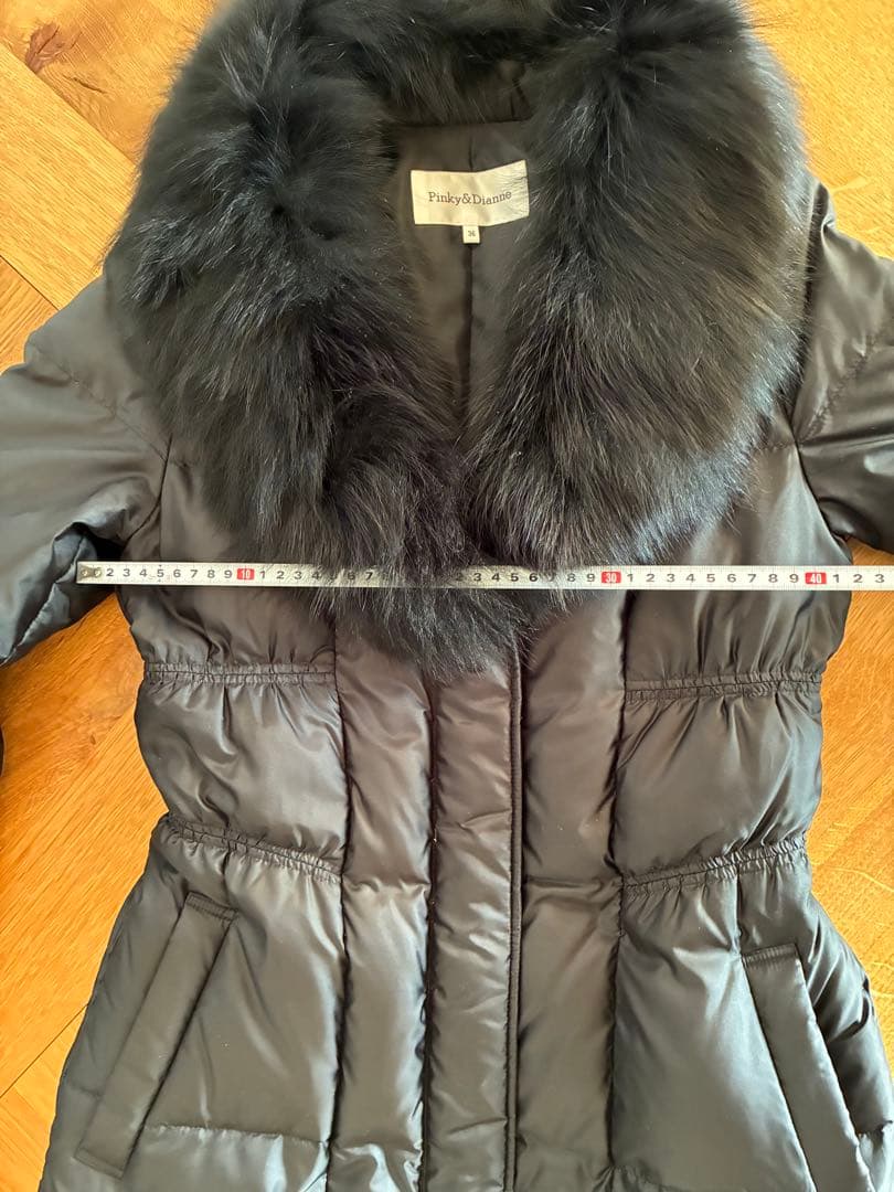 ラ*イ様 美品✨Pinky&Dianne✨ダウンコートブラック　フォックスファー