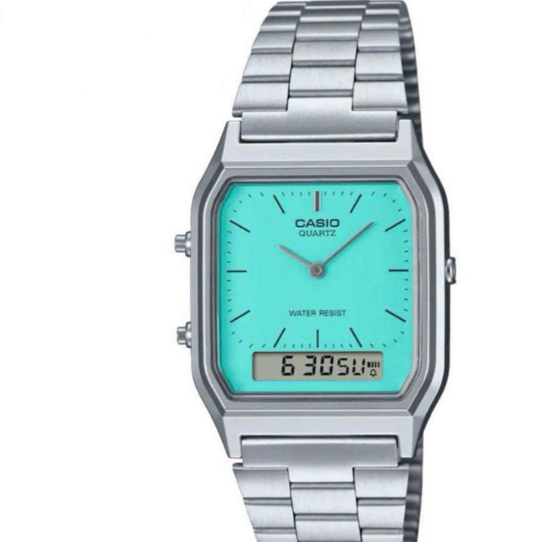 ピ*様 CASIO CASIO AQ-230 ティファニーブルー