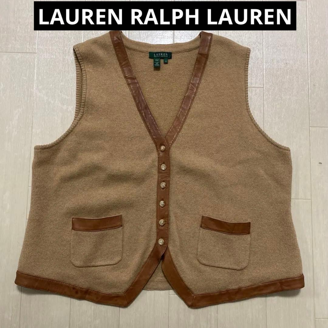 LAUREN RALPH LAUREN ベージュベスト 3X