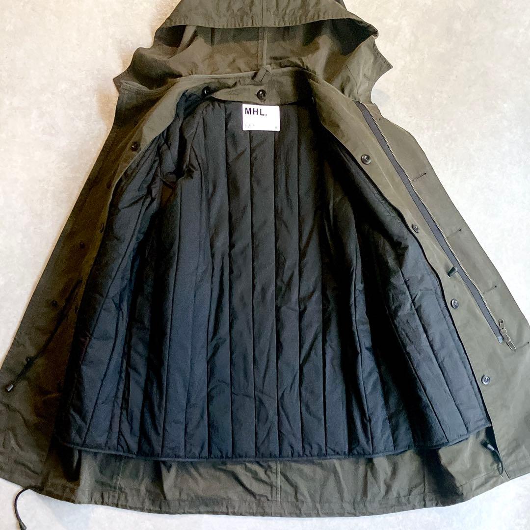 美品 MHL.キルトライナー付ブルゾン VINTAGE COTTON NYLON