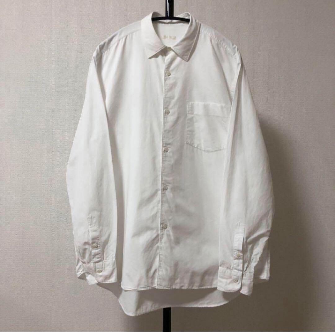 美品✨ 希少 サイズ1 ダブルフロント コモリ シャツ 白　comoli