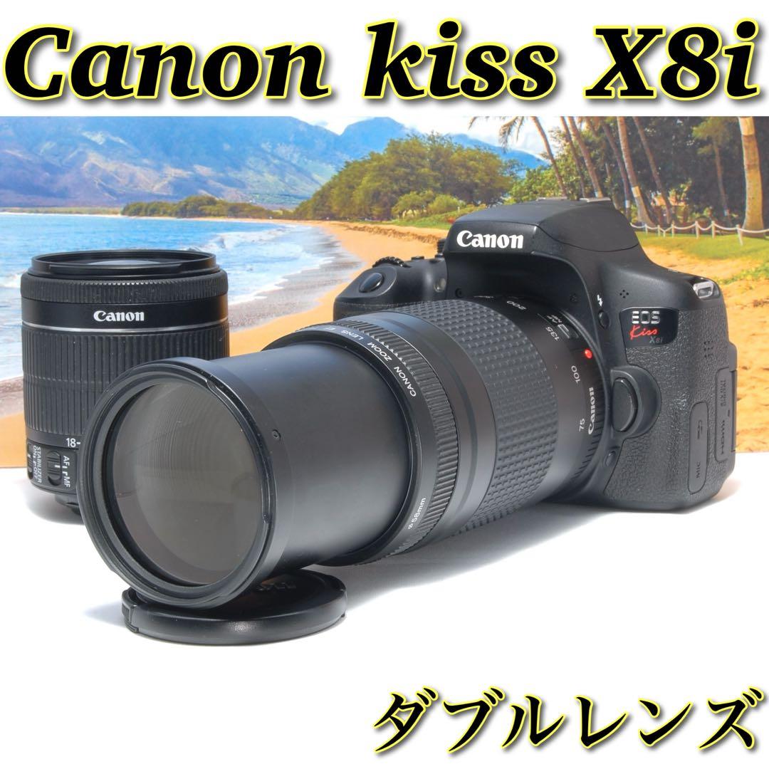 美品❤️高画質 WiFi機能◎Canon kiss X8i ダブルレンズ 初心者