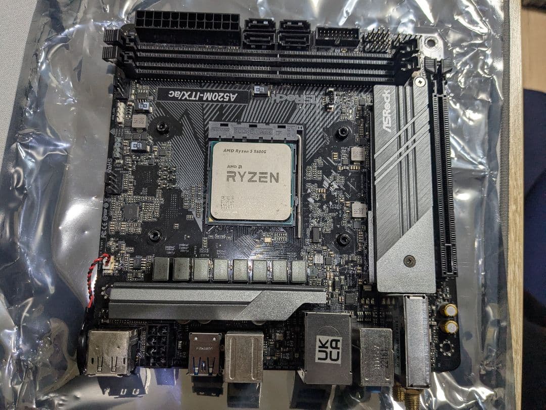 【動作確認済み+箱有】Ryzen 5 5600G mini-itxマザボセット