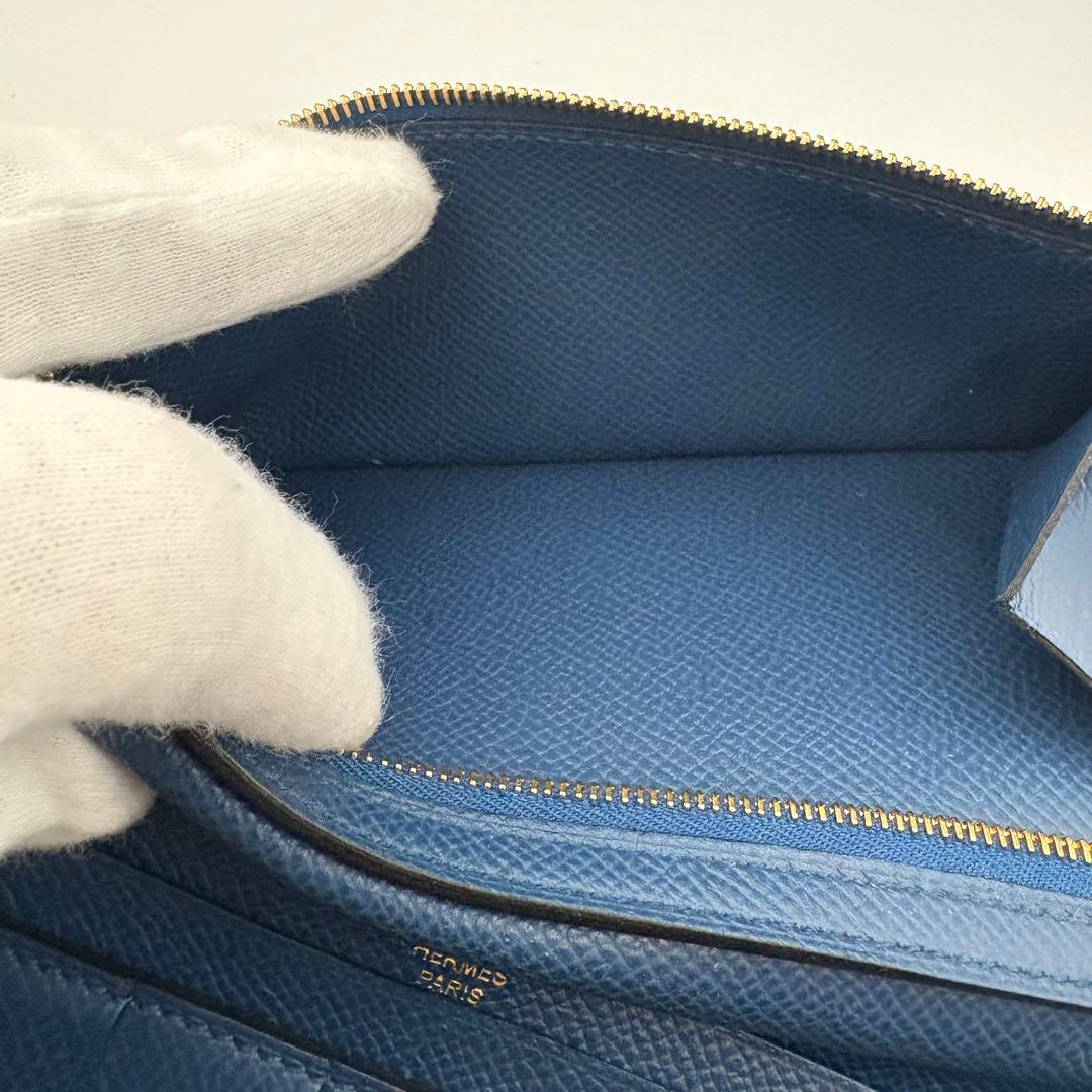 HERMES エルメス ベアンスフレ ブルーインディゴ 正規品 長財布