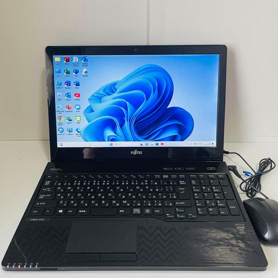 T404 Fujitsuノートパソコン i7メモリ8G高速 Windows11