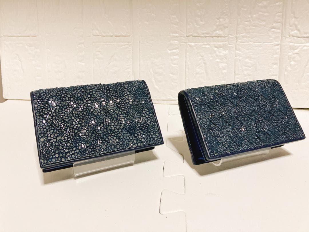 ☆ぺん☆ガルーシャ　名刺入れ　イントレチャート加工　2点セット