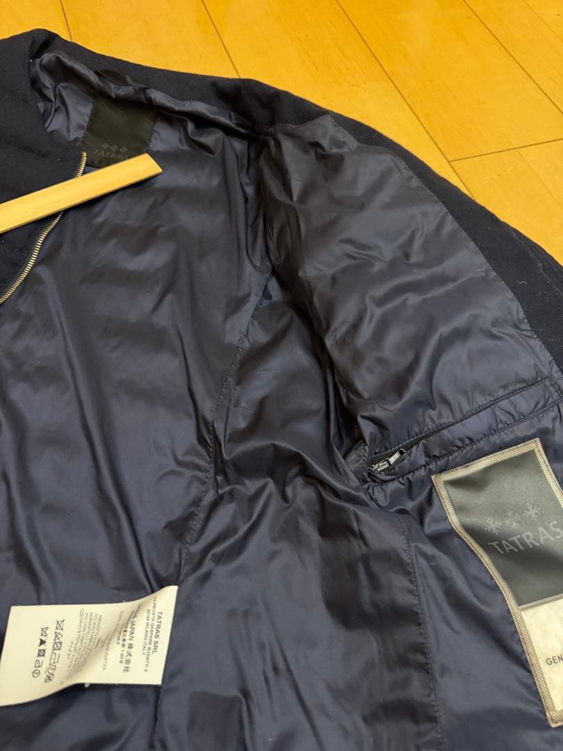 本日0時まで！TATRAS ネイビー キルティング　ダウンジャケット