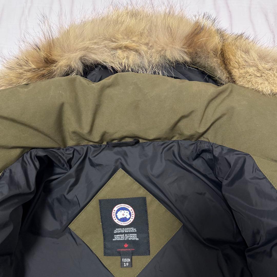 カナダグース ウィンダムパーカー 3way ダウン コヨーテファー カーキ S