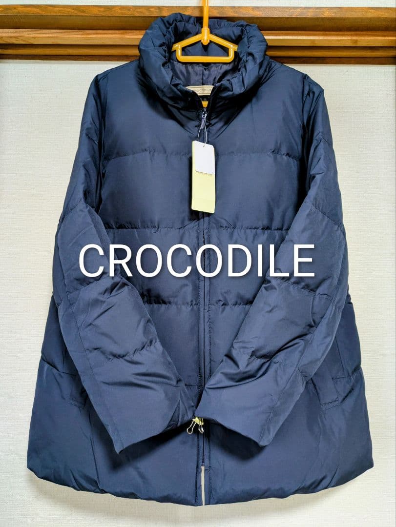 お値下げCROCODILE ダウンジャケットコートLサイズネイビー　新品タグ付き
