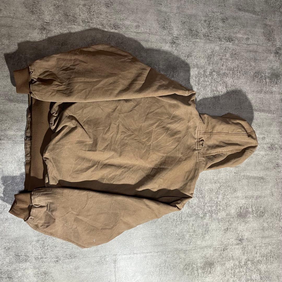 90-00sUSA古着アクティブジャケットダック生地キャラメル色Lサイズフェード