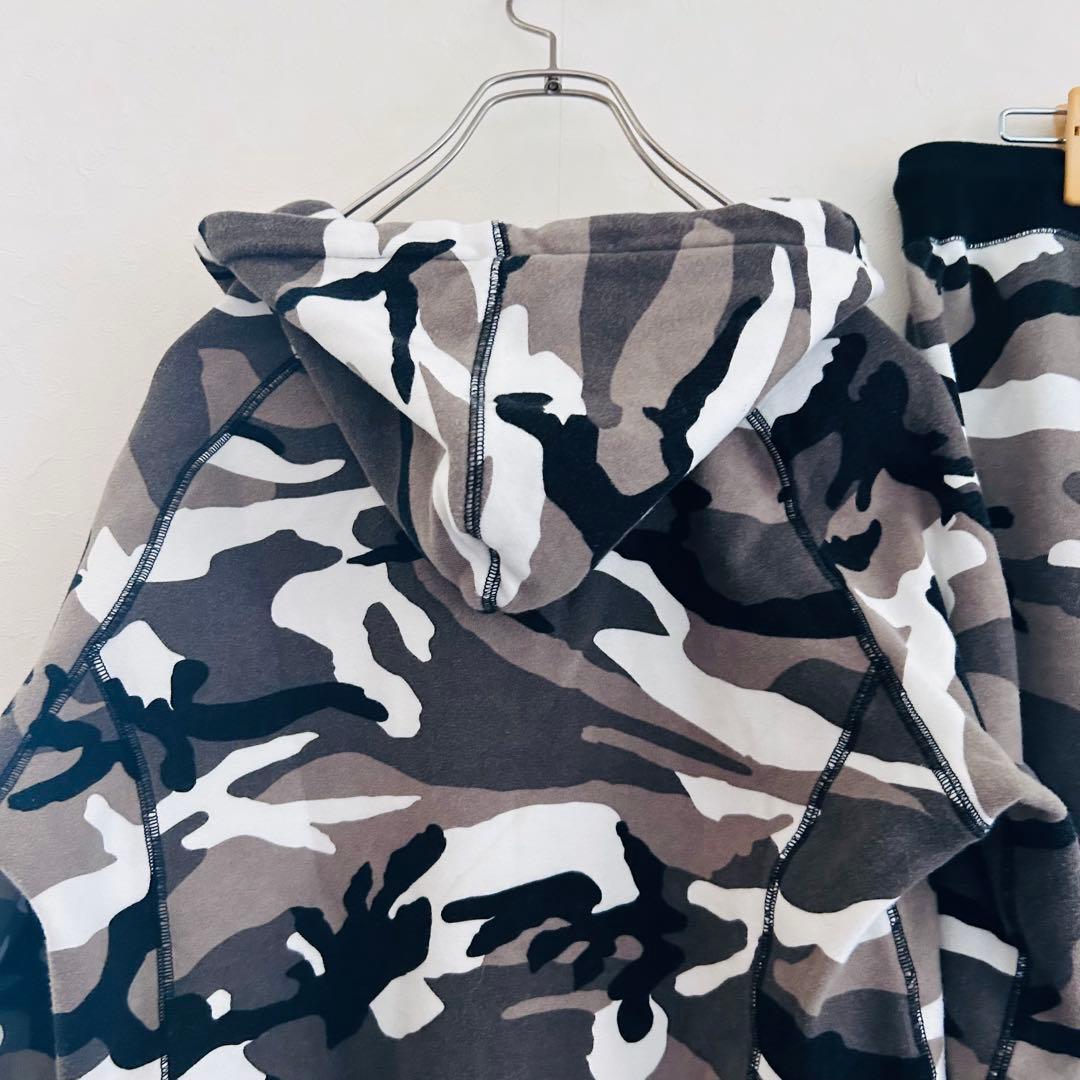 AKM エイケイエム カモフラ 迷彩 セットアップ パーカー Lサイズ