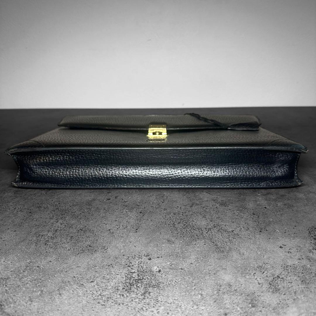 LOEWE アナグラム　レザー　本革　シボ革　ビジネスバッグ　ブリーフケース