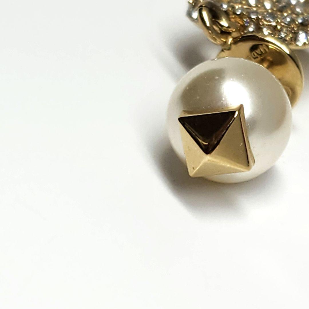 バレンティノ VALENTINO GARAVANI ピアス ストーン 片耳 ロゴ