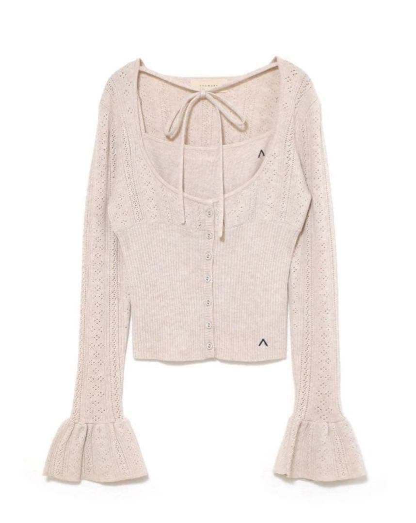 トップス andmary Raelynn knit tops beige