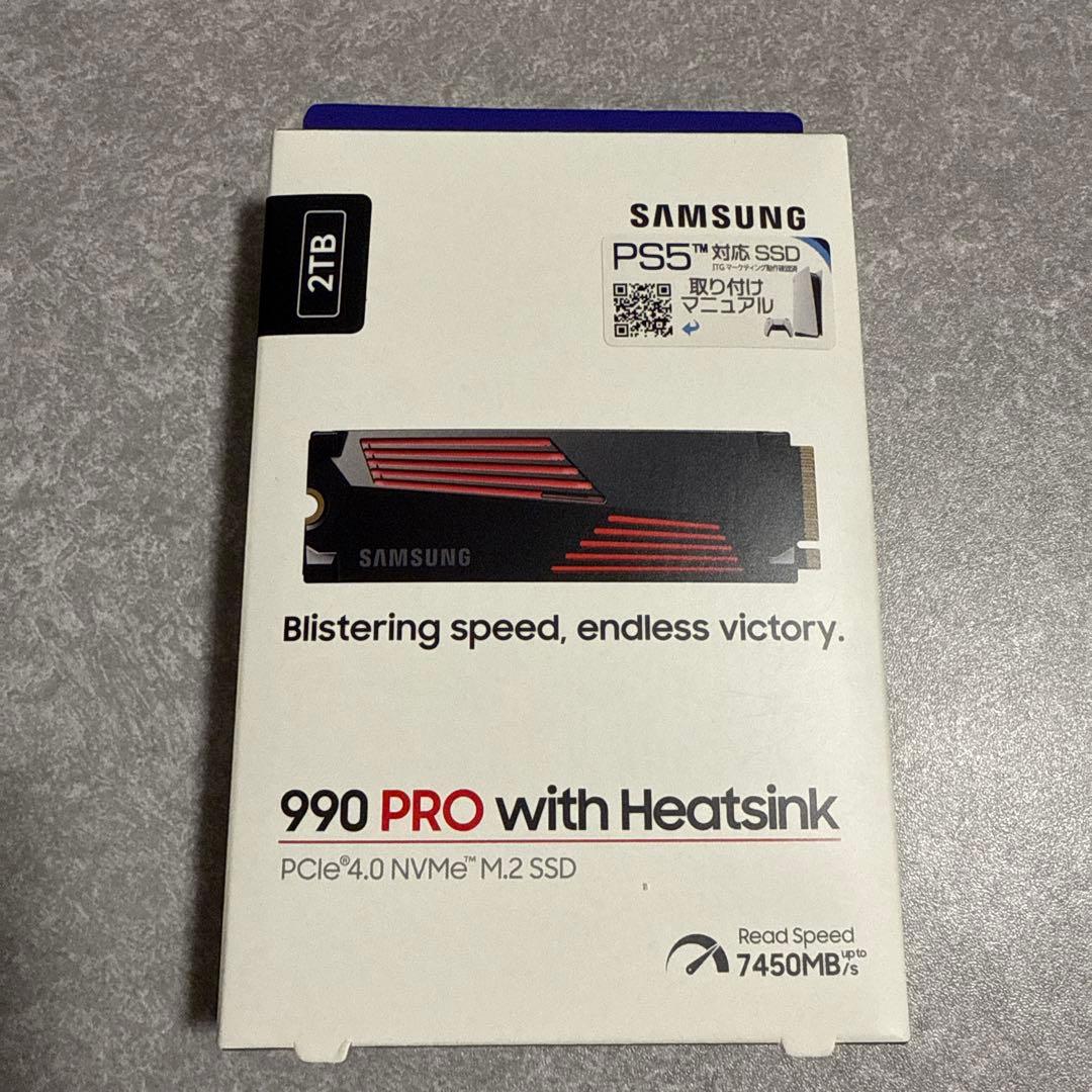 新品未開封Samsung 990 PRO 2TB SSD Heatsink