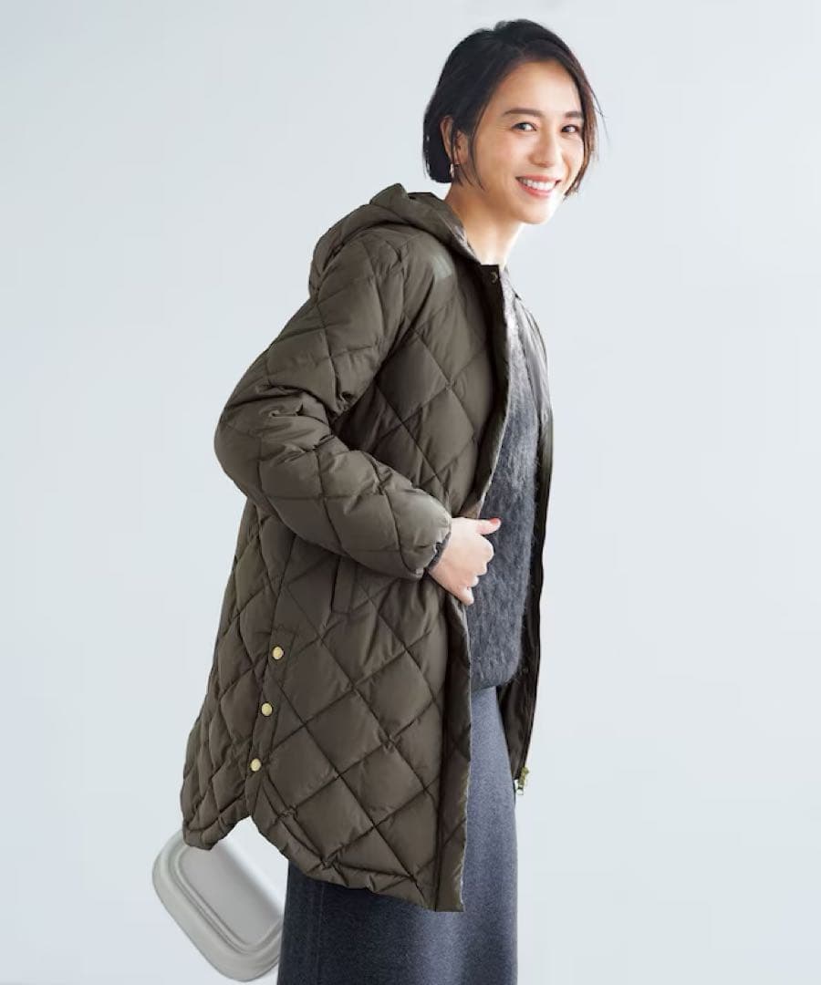 【UNFILO×TAION】2WAY キルティングコート カーキ S