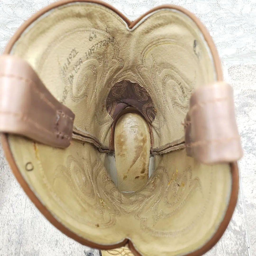 美品✨トニーラマ✨USA製 ウエスタンブーツ 23.5cm相当 レザー 刺繍