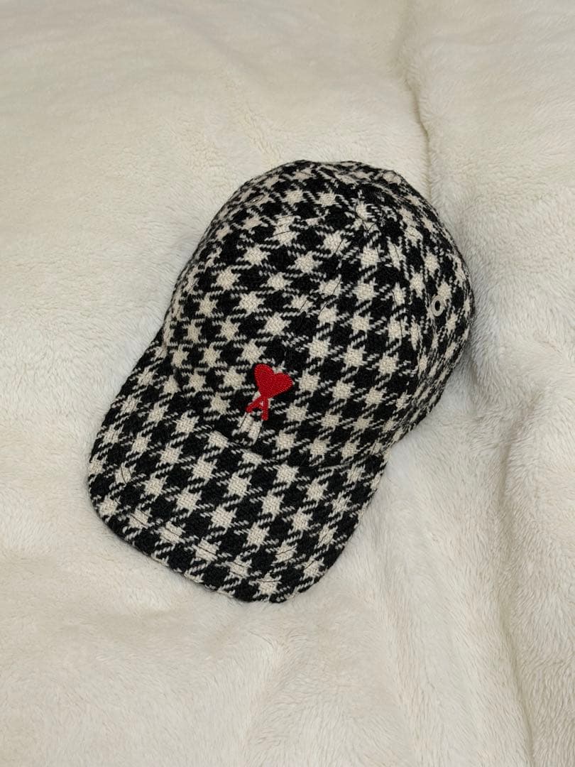 amiparis 千鳥柄 ツイードキャップ