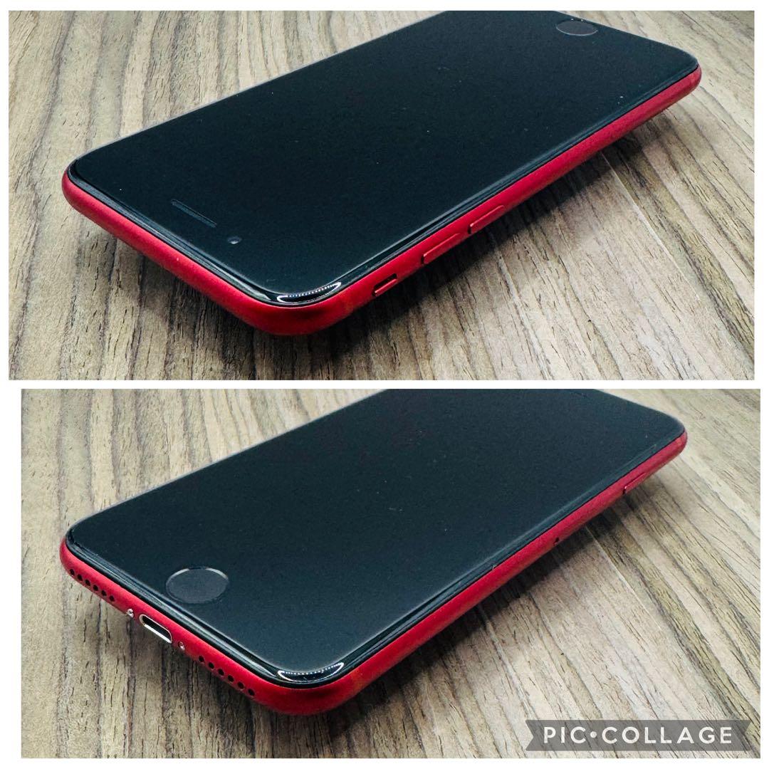 【美品】iPhoneSE2 レッド 128GB シムフリー 新品大容量バッテリー