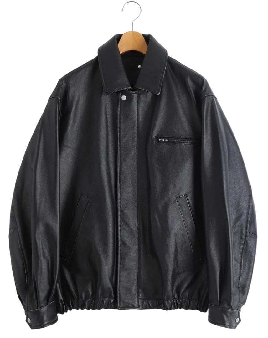 ジャケット・アウター ssstein COW LEATHER VINTAGE ZIP JACKET S