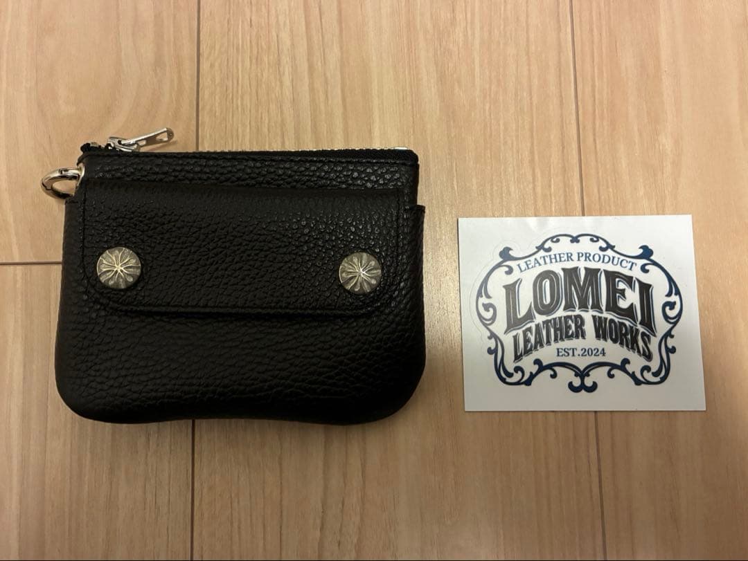 LOMEI Zipper Compact Wallet Black もうすぐ削除