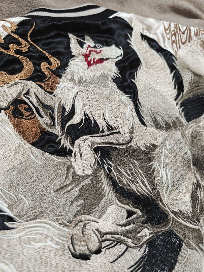 美品 絡繰魂 super 日本 限定 スカジャン unisex 100%silk