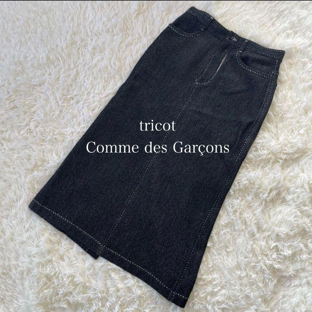 トリココムデギャルソン　ウールスカート ステッチ