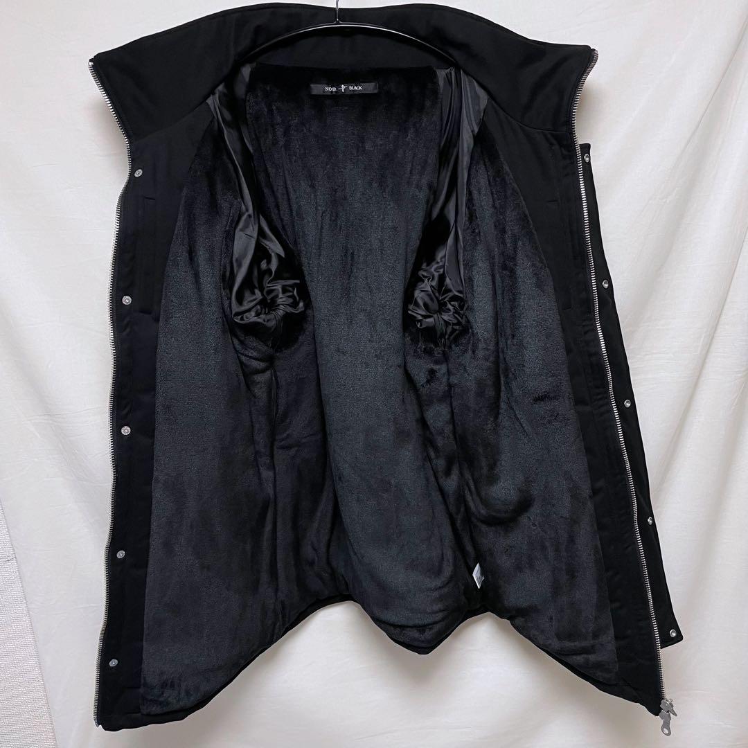 【NO ID.】マルチシームハイカラーハーフコート ボアフリース ハの字ジッパー