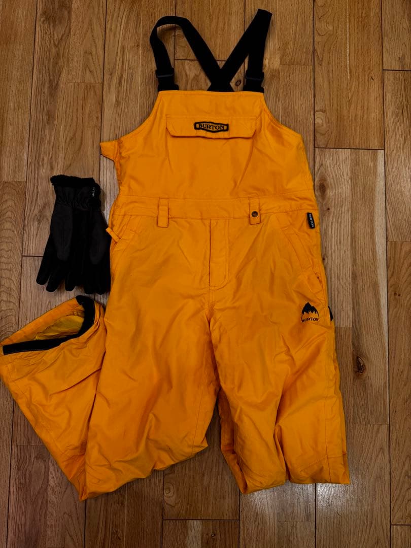 BURTON イエロー ビブパンツ　キッズ M 140cm