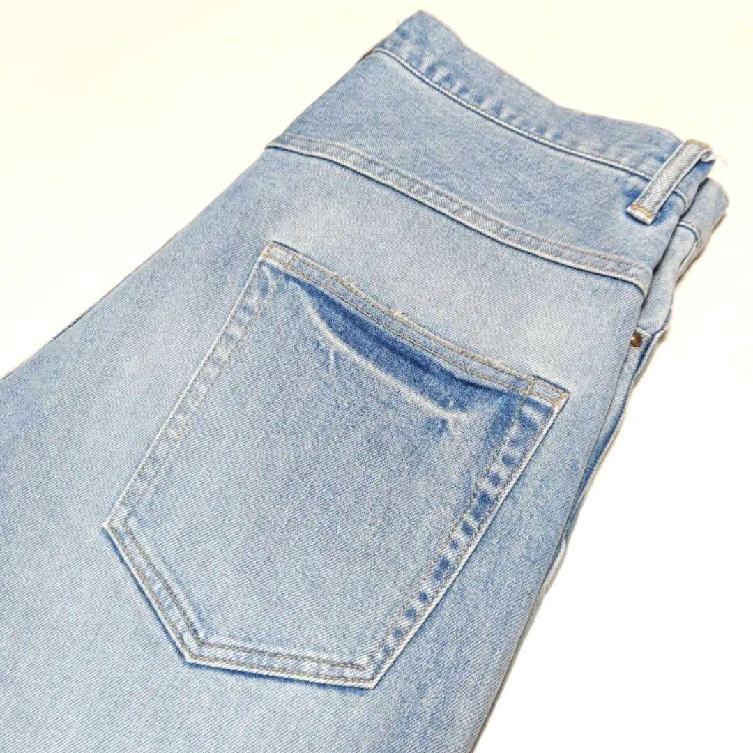 フレームワーク2024 デニムストレートパンツ38ライトブルー レディースワイド