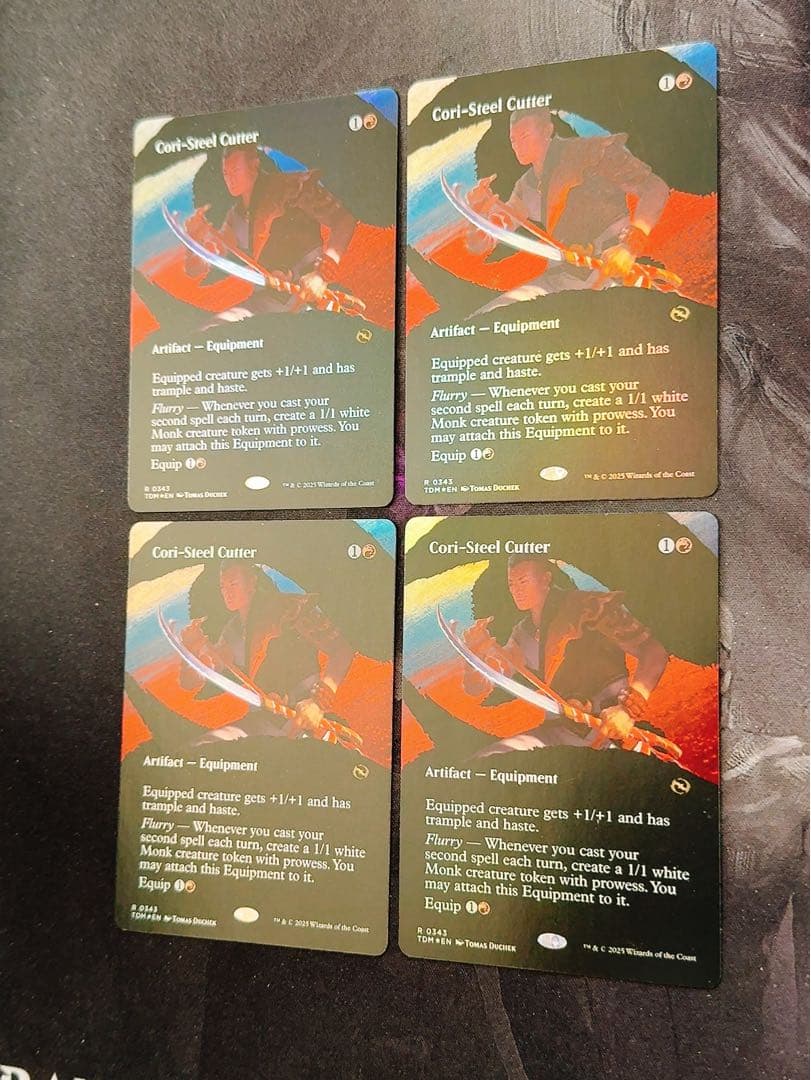 【ショーケースfoil】コーリ鋼の短刀　英語　4枚セット