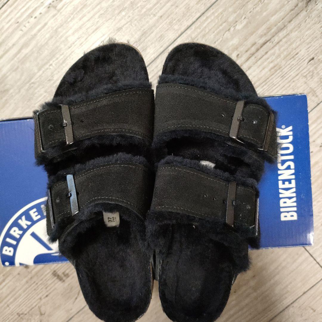 ビルケンシュトック アリゾナファーサンダル ブラック37