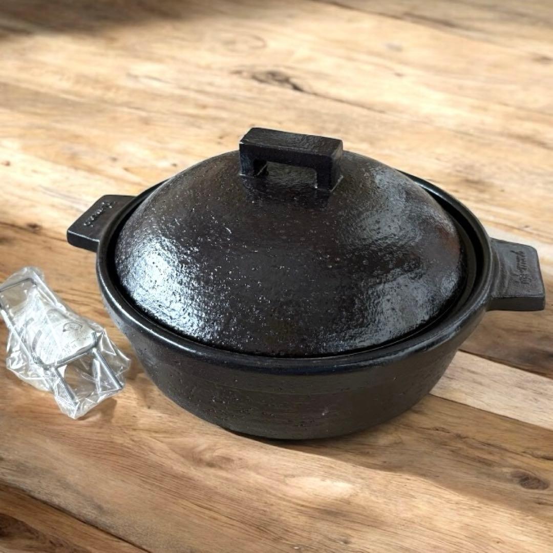 新品★長谷園 ビストロ蒸し鍋 大 黒 NCK-31 定価16,400円