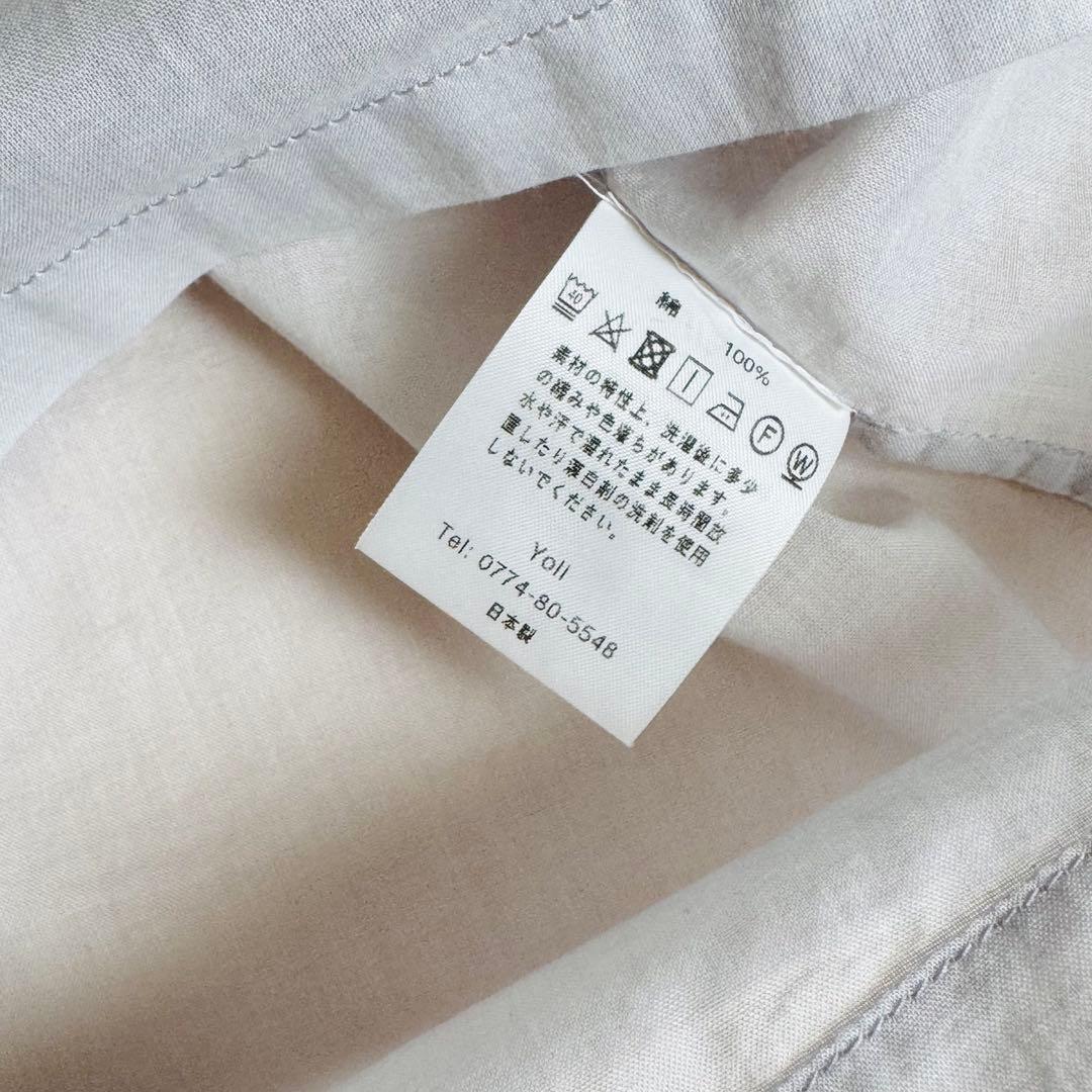 【美品】yoli simple blouse シンプルブラウス ライトグレー